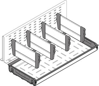 ORGA-LINE, бутылочница для ящика с высоким фасадом (300х500), нерж.