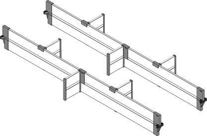 ORGA-LINE для TBX intivo, поперечные разделители 900/500мм, бел., к-т
