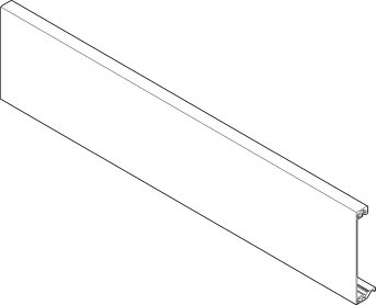 TANDEMBOX intivo, передняя панель под раскрой 1036мм, с пазом, черная