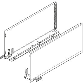 Комплект царг LEGRABOX pure, высота F (241,0 мм), НД=450 мм, белый шелк