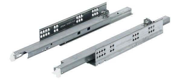 TANDEM без BLUMOTION для боковин 17-19 мм, полного выдвижения, 550мм, комплект