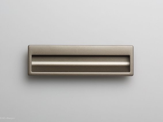 Dura dura мебельная врезная ручка-раковина 128 мм серый