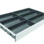 AMBIA-LINE лоток для столовых приборов для LEGRABOX стандартный ящик, 6 лотков для столовых приборов, НД=500 мм, ширина=300 мм, белый шелк
