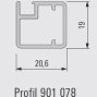 Рамочный профиль 19 мм, черный, 3 м. (Росла)