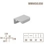 WMN450 торцевая мебельная ручка-профиль 50 мм черный матовый